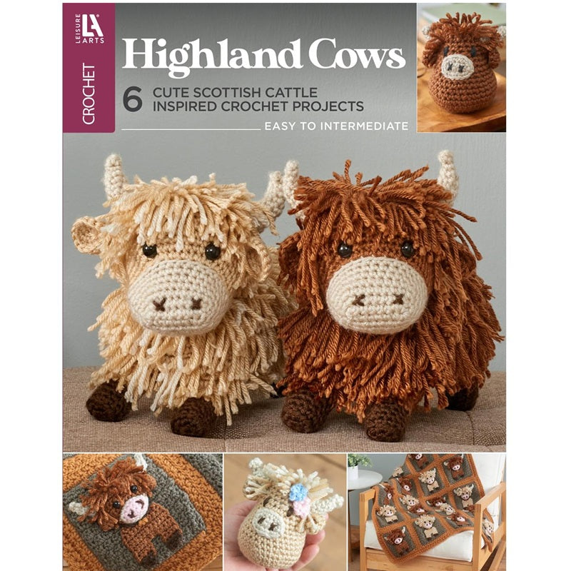 Leisure Arts Highland Cows Crochet Book