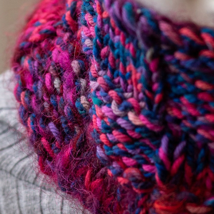 Hand-Knit Mountain Colors Cowl