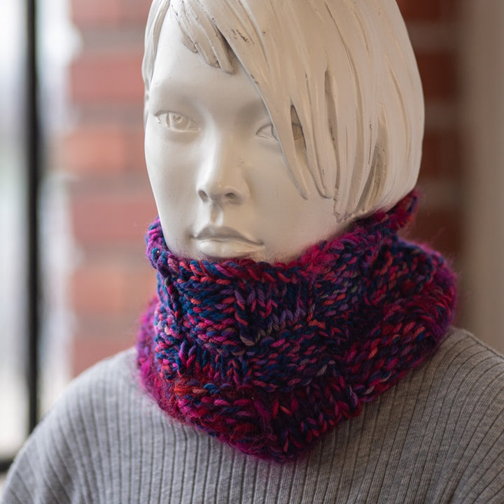 Hand-Knit Mountain Colors Cowl