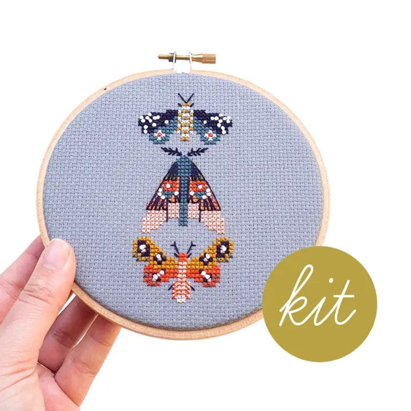 Moth Cross Stitch Kit