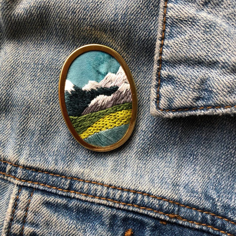 PNW Landscape Pin Embroidery Kit