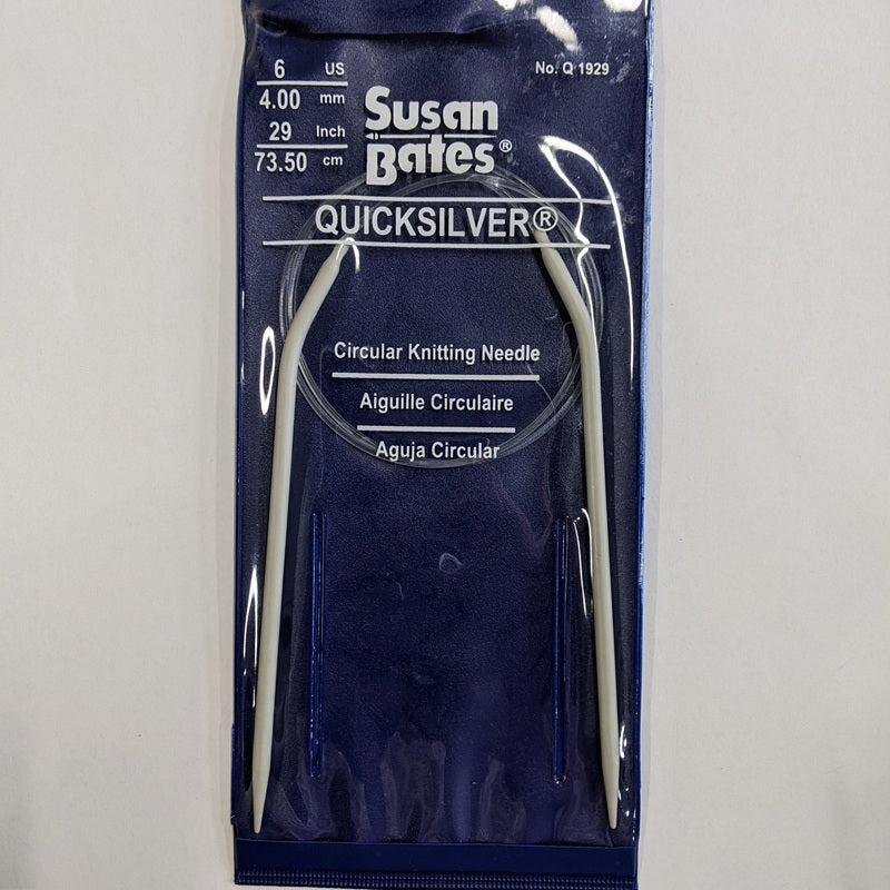 Susan Bates Quicksilver 29 inch Circular Knitting Needles