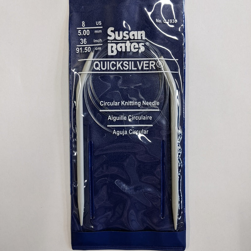 Susan Bates Quicksilver 36 inch Circular Knitting Needles
