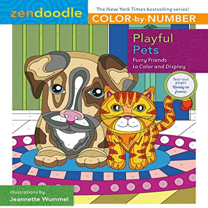 Zendoodle Playful Pets Coloring Book
