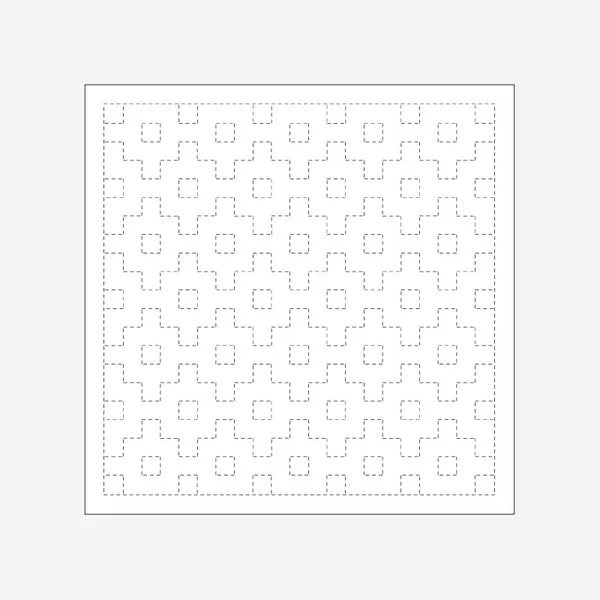 Connected Right Angle Sashiko Sampler