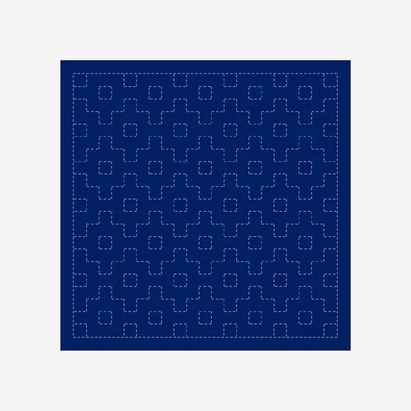 Connected Right Angle Sashiko Sampler