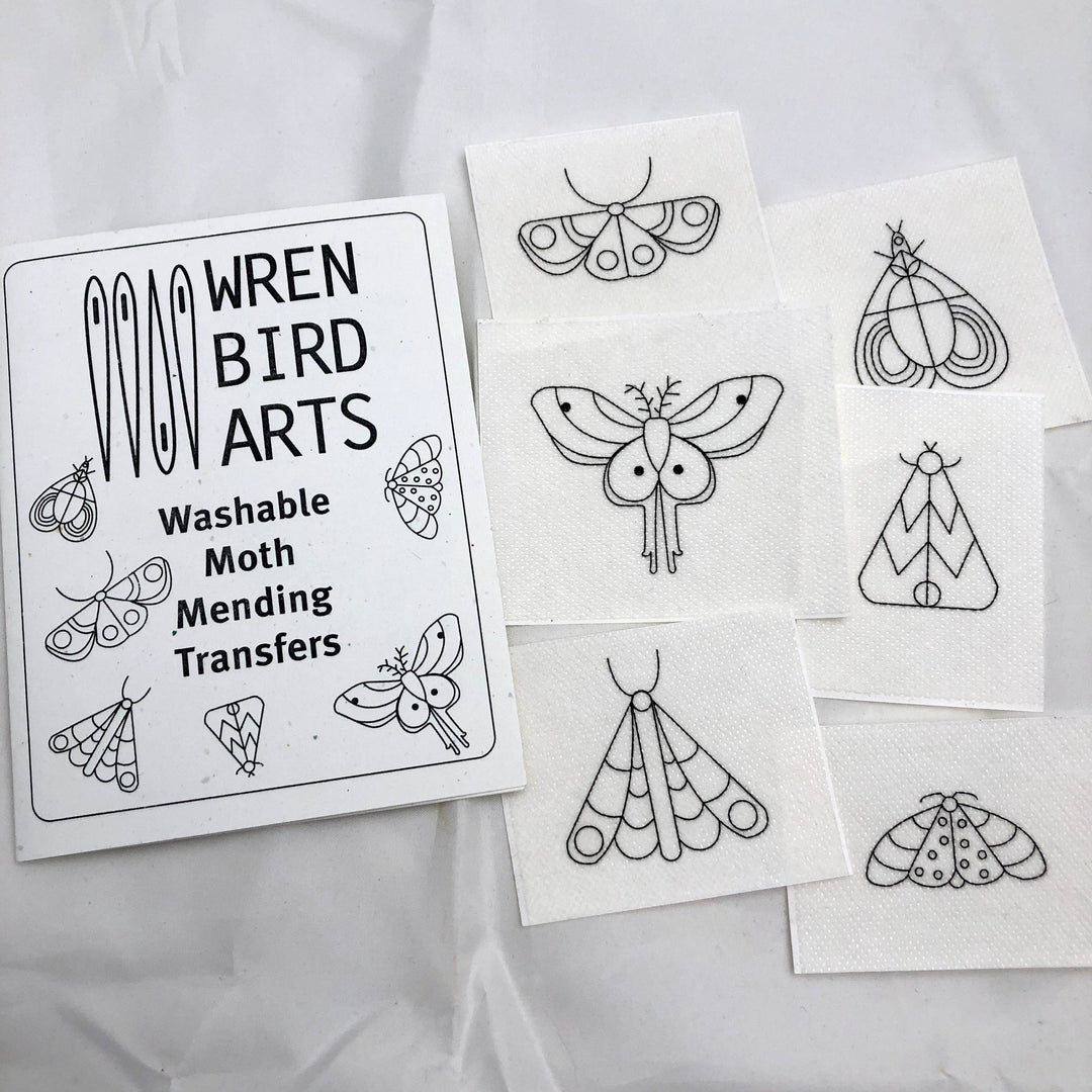 Moth Mending Embroidery Pattern Transfers
