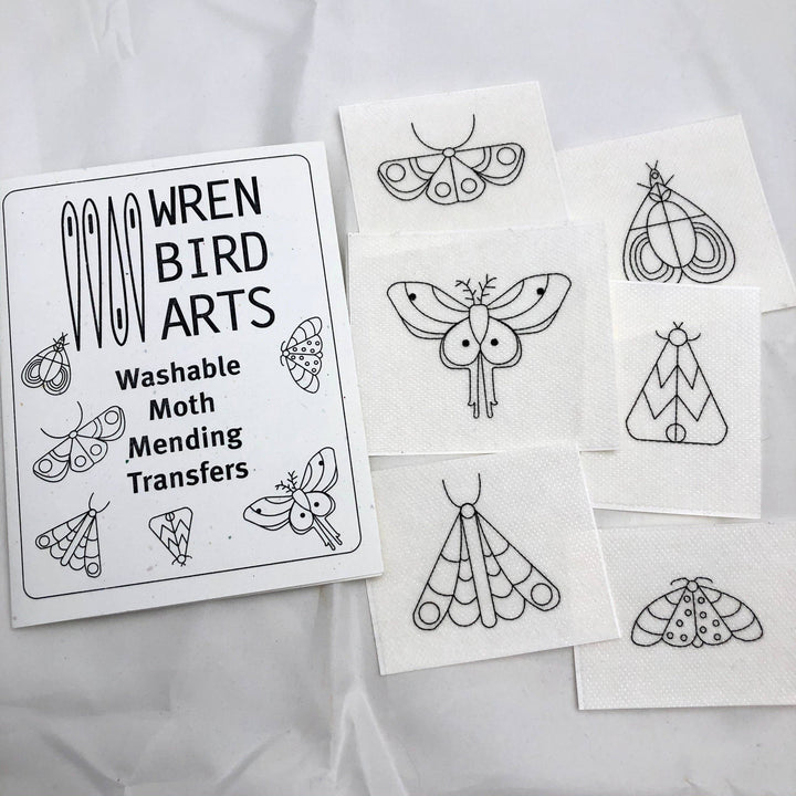 Moth Mending Embroidery Pattern Transfers