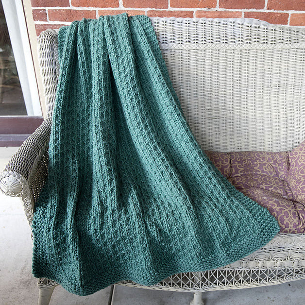 Swiss Dot and Basketweave Throws Hand Knitting Patterns