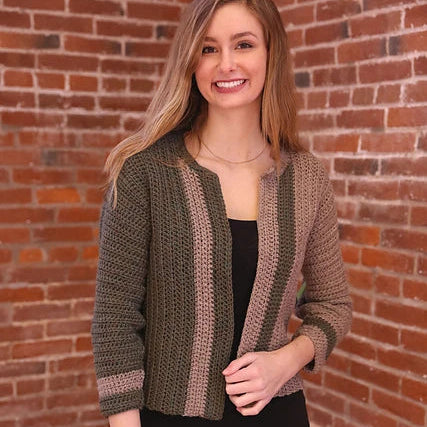 2 Color Crochet Jacket Pattern | The Fiber Rhythm Studio – Fiber Rhythm ...