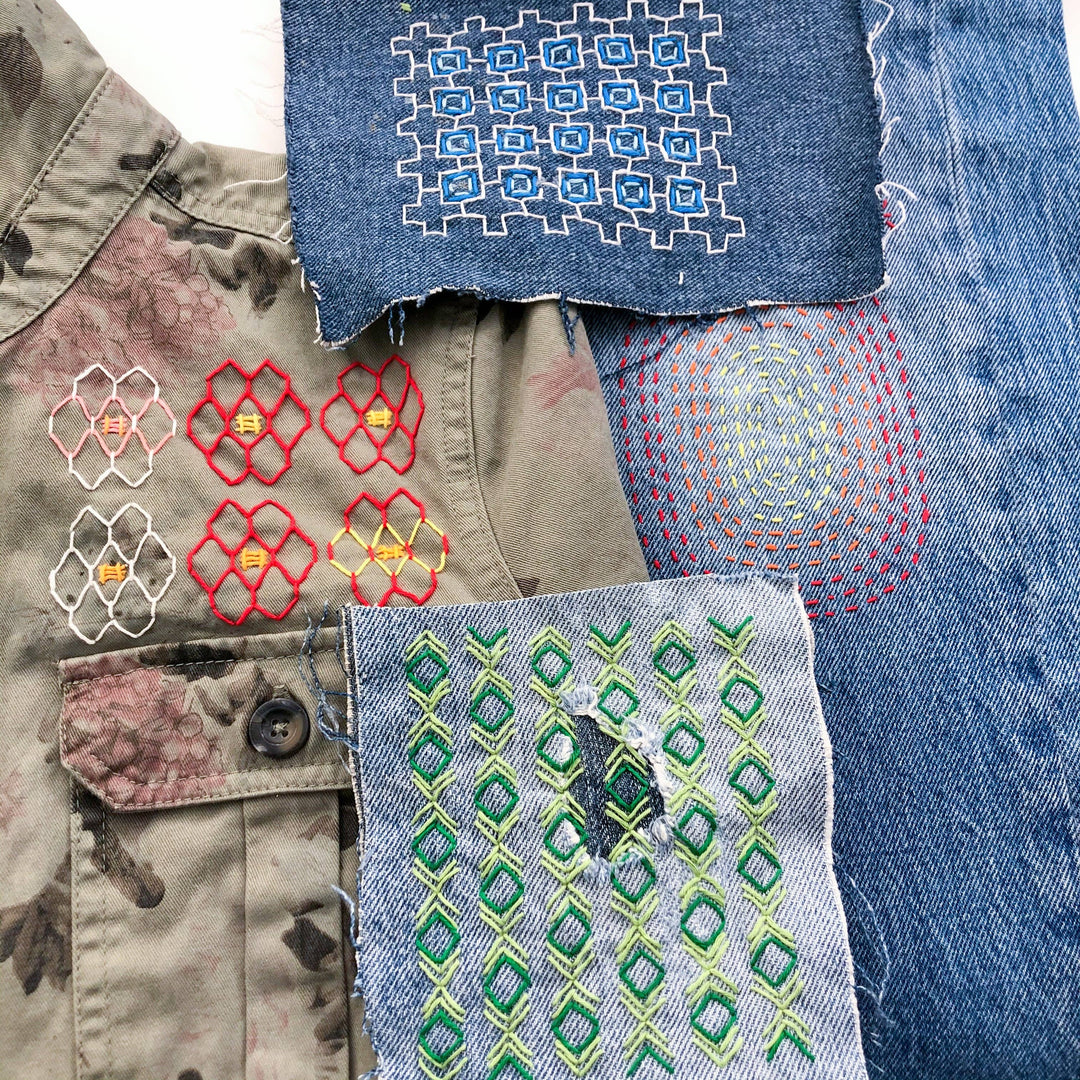 Washable Mending Transfers #5 Lavender Patterns
