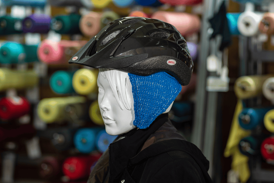 Reflective Bicycle Helmet Ear Covers in Peacock