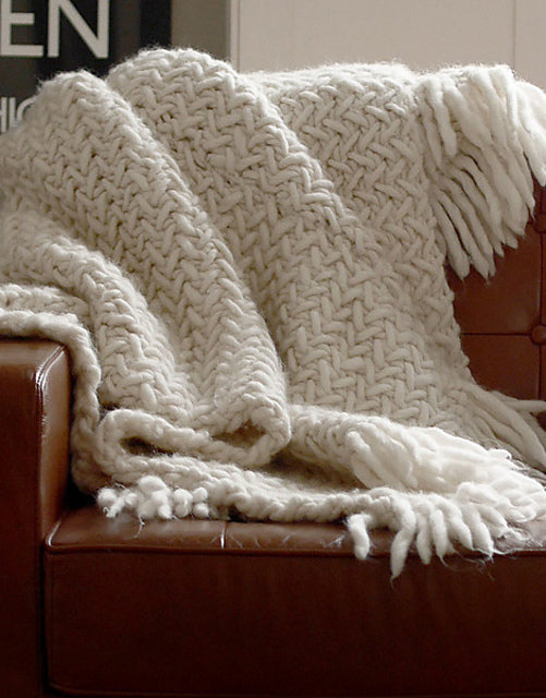 Koselig Blanket Hand Knitting Pattern