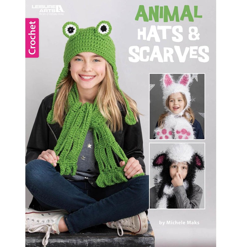 Leisure Arts Crochet Animal Hats & Scarves Crochet Book