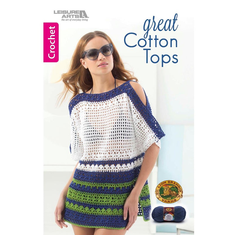 Leisure Arts Great Cotton Tops Crochet Book