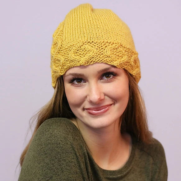 Waving Fields Hat Hand Knitting Pattern
