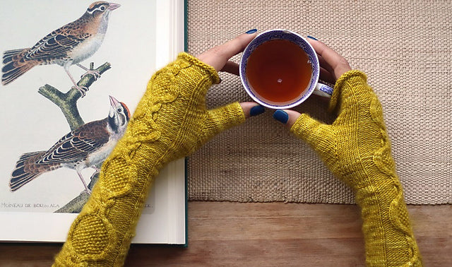 Mucha Mittens Hand Knitting  Pattern