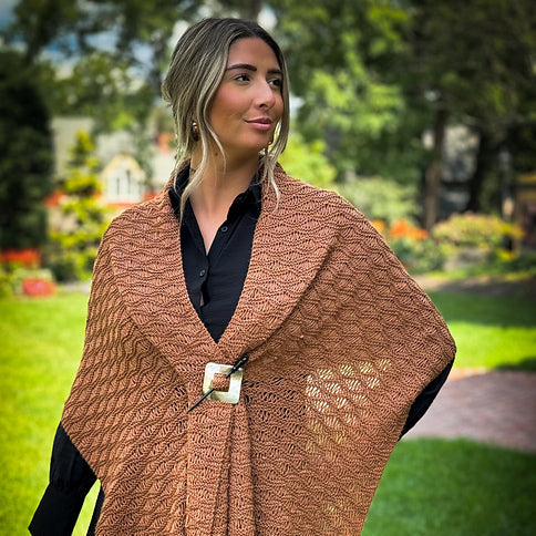 Rectangle Lace Shawl Hand Knitting Pattern