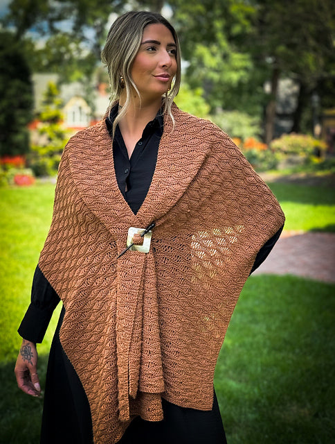 Rectangle Lace Shawl Hand Knitting Pattern