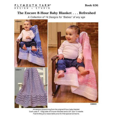 8-Hour Baby Blanket Hand Knitting Pattern Booklet