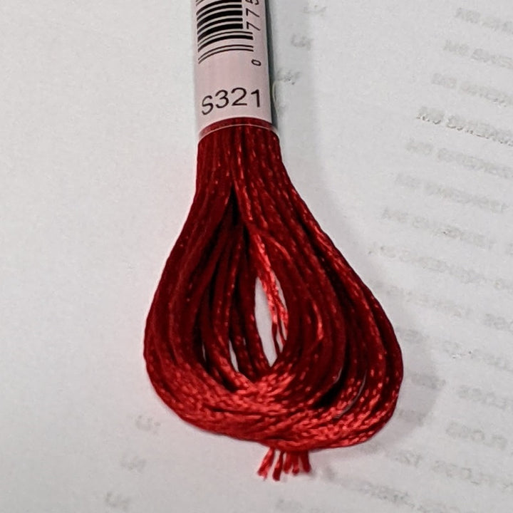 DMC Floss Satin S321 Metallic Carmine Red#color_s321-metallic-carmine-red