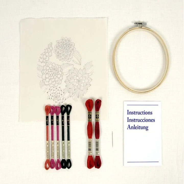 Dahlias - Designer Embroidery Kit
