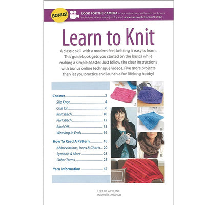 Learn to Knit Book