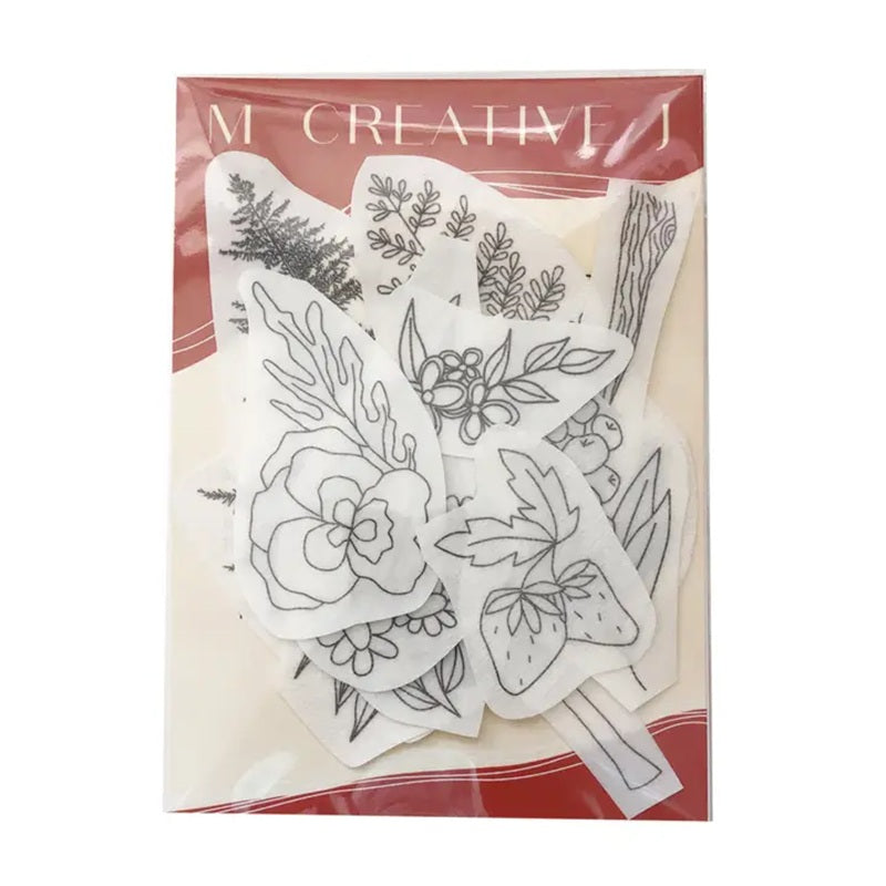 Forest Forage Embroidery - Peel Stick & Stitch Patterns