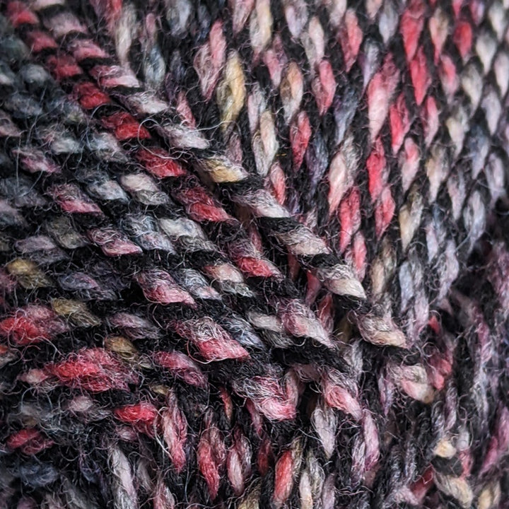Plymouth Encore Worsted Colorspun 7811 Red Black#color_7811-red-black