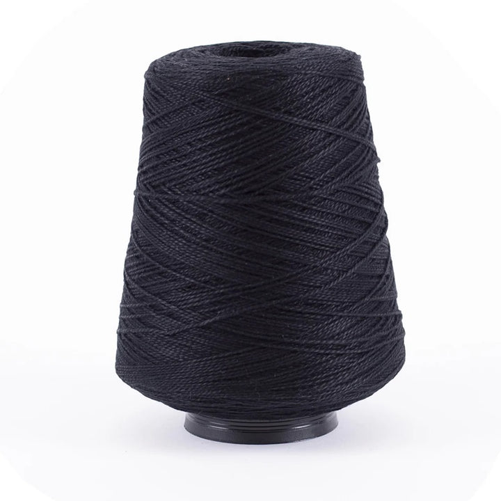 Silk City Fiber Perle Cotton 3/2 1.1 lb cone 002 Black#color_002-black