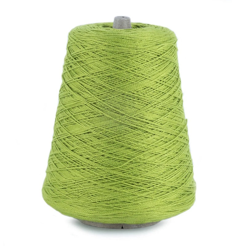 Silk City Fiber Perle Cotton 5/2 1.1 lb cone 105 Chartreuse#color_105-chartreuse