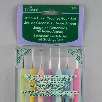 Clover Amour Steel Crochet Hook Set Metal Assorted – ATALONDON