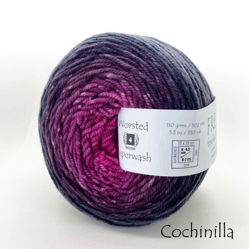 Ombré Superwash Worsted Cochinilla