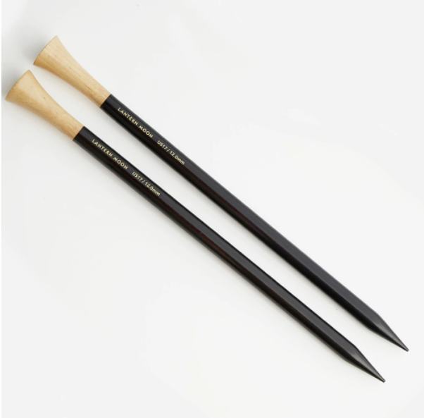 Lantern Moon Single Point Ebony Wood Knitting Needles 10 inch (25cm)