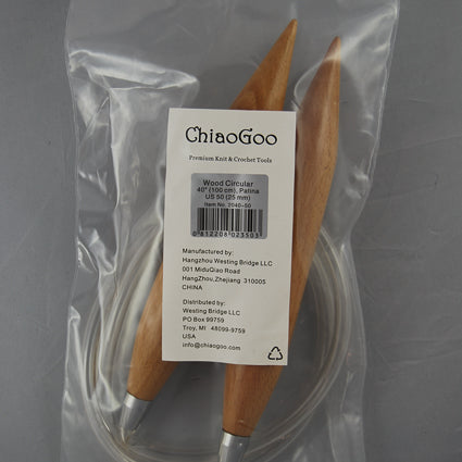 ChiaoGoo Circular 24 inch Wooden Knitting Needle Size US 50 (25mm