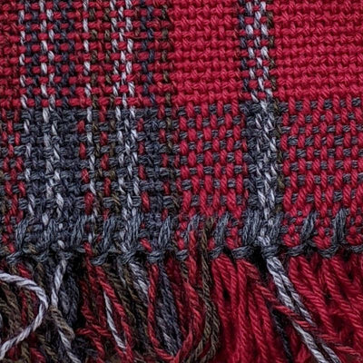 Franklin Hyry Red and Gray Space-dyed Scarf (short)