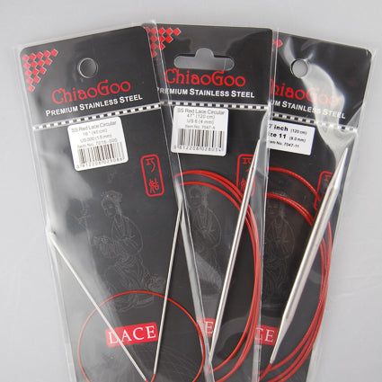 ChiaoGoo Red Lace 60 inch (152cm) Circular Needles