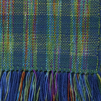 Franklin Hyry Blue and Multi-Colored Plaid Scarf